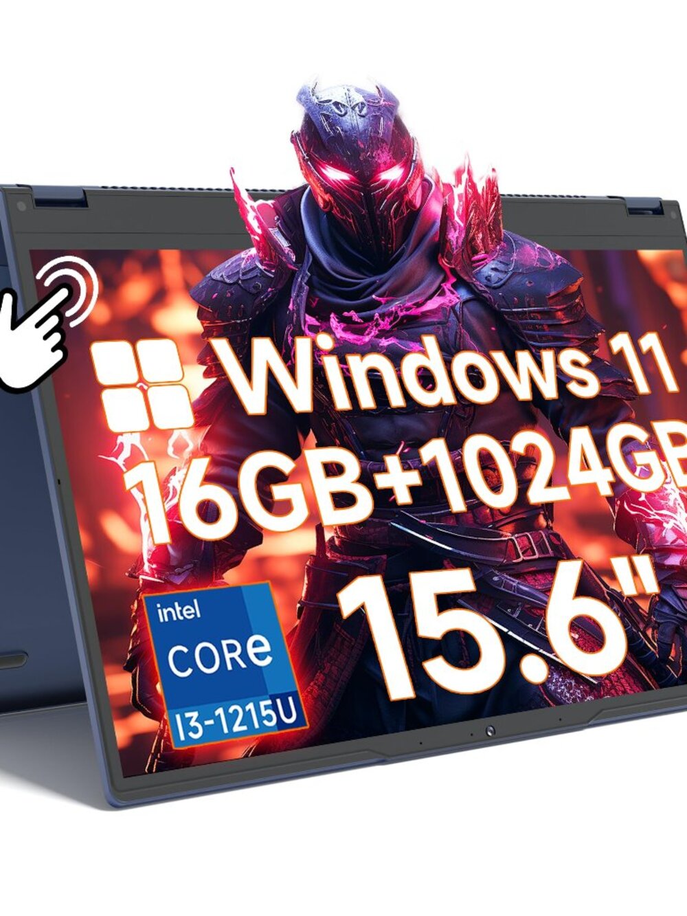 NEW THEYETI 15.6 2 in 1 Touchscreen Laptop 16GB RAM i3-1215U CPU 6C / 8T Up to 6